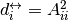 d_i^{\leftrightarrow} = A^2_{ii}
