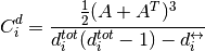 C_i^d = \frac{\frac{1}{2} (A + A^T)^3}{d_i^{tot}(d_i^{tot} - 1) - d_i^{\leftrightarrow}}