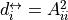 d_i^{\leftrightarrow} = A^2_{ii}