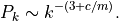 P_{k} \sim k^{-(3 + c/m)}.