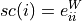 sc(i) = e^{W}_{ii}
