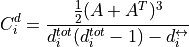C_i^d = \frac{\frac{1}{2} (A + A^T)^3}{d_i^{tot}(d_i^{tot} - 1) - d_i^{\leftrightarrow}}